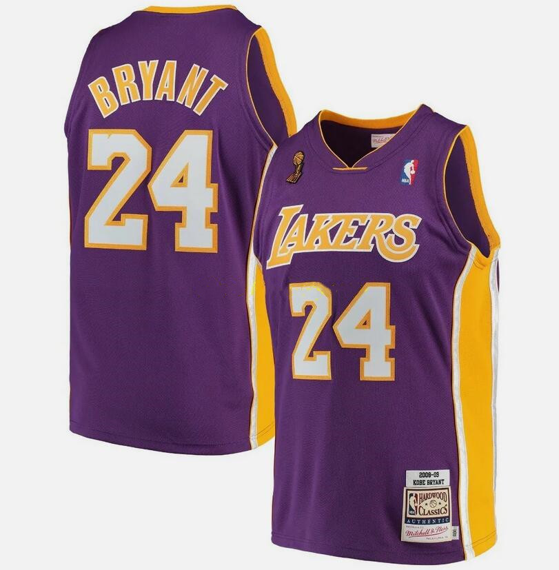 Toddlers Los Angeles Lakers #24 Kobe Bryant Purple 2009 Finals Road Mitchell & Ness Stitched Basketball Jersey